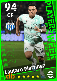 Lautaro Martínez — CF, OVR 94, MAX 94