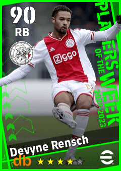 Devyne Rensch eFootball player card