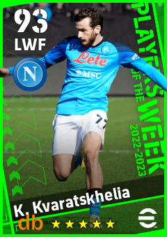 K. Kvaratskhelia — LWF, OVR 93, MAX 93