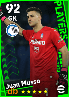 Juan Musso — GK, OVR 92, MAX 92