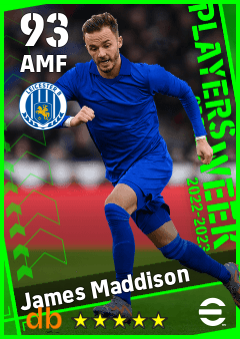 James Maddison — AMF, OVR 93, MAX 93