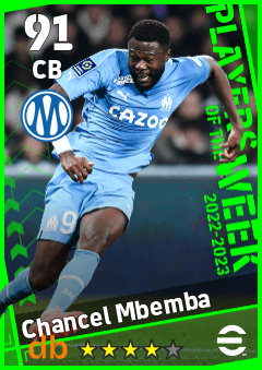 Chancel Mbemba — CB, OVR 91, MAX 91