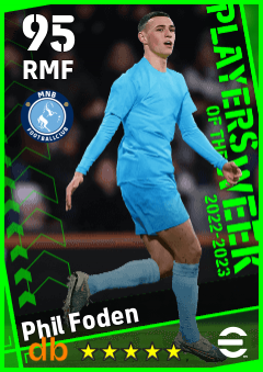 Phil Foden — RMF, OVR 95, MAX 95