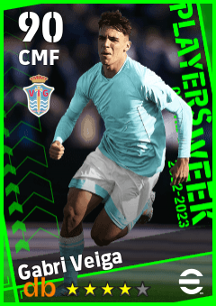 Gabri Veiga — CMF, OVR 90, MAX 90