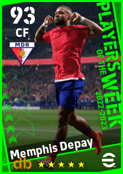 Memphis Depay — CF, OVR 93, MAX 93