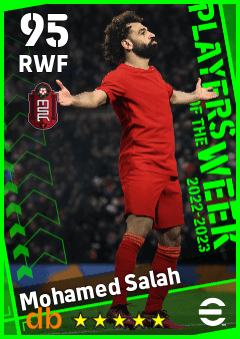 Mohamed Salah — RWF, OVR 95, MAX 95