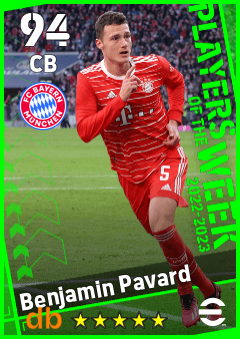 Benjamin Pavard eFootball player card