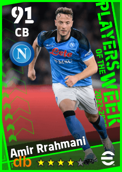 Amir Rrahmani — CB, OVR 91, MAX 91