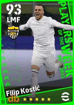 Filip Kostić eFootball player card