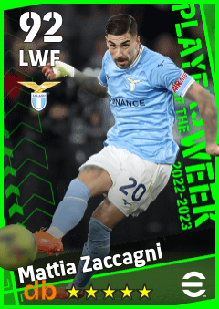 Mattia Zaccagni — LWF, OVR 92, MAX 92