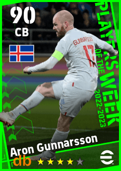 Aron Gunnarsson — CB, OVR 90, MAX 90
