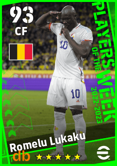Romelu Lukaku — CF, OVR 93, MAX 93