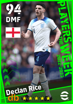 Declan Rice eFootball player card