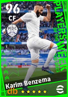 Karim Benzema — CF, OVR 96, MAX 96