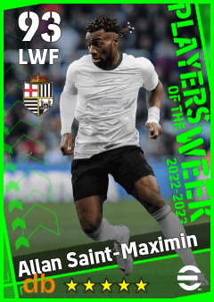 Allan Saint-Maximin — LWF, OVR 93, MAX 93