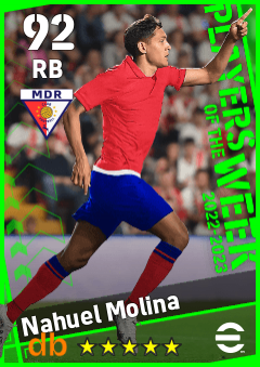 Nahuel Molina — RB, OVR 92, MAX 92