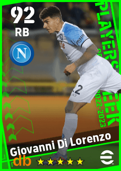 Giovanni Di Lorenzo — RB, OVR 92, MAX 92