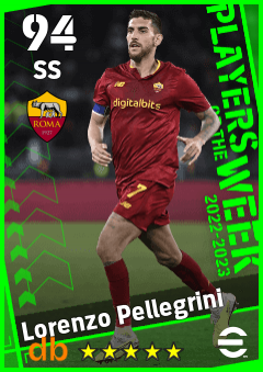 Lorenzo Pellegrini — SS, OVR 94, MAX 94