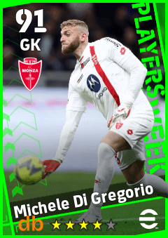 Michele Di Gregorio — GK, OVR 91, MAX 91