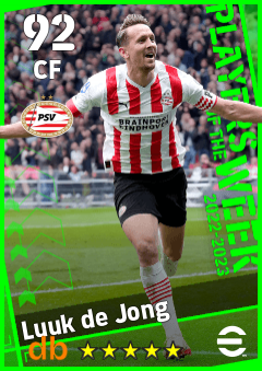 Luuk de Jong — CF, OVR 92, MAX 92