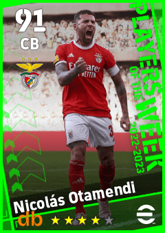 Nicolás Otamendi — CB, OVR 91, MAX 91