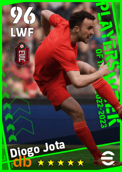 Diogo Jota — LWF, OVR 96, MAX 96