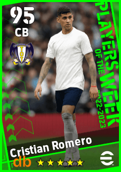 Cristian Romero — CB, OVR 95, MAX 95