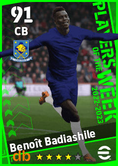 Benoît Badiashile — CB, OVR 91, MAX 91