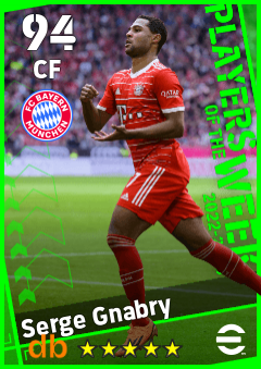 Serge Gnabry — CF, OVR 94, MAX 94