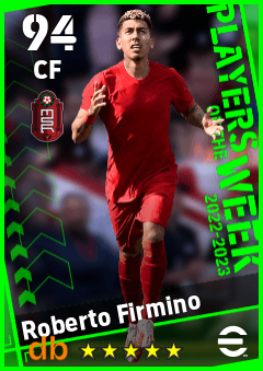 Roberto Firmino — CF, OVR 94, MAX 94
