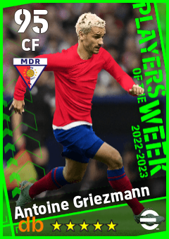 Antoine Griezmann — CF, OVR 95, MAX 95