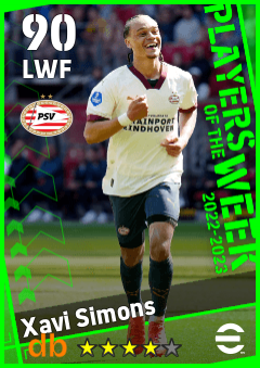 Xavi Simons — LWF, OVR 90, MAX 90