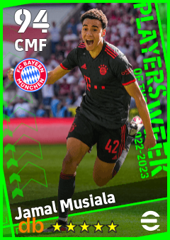 Jamal Musiala — CMF, OVR 94, MAX 94
