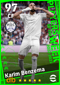 Karim Benzema — CF, OVR 97, MAX 97