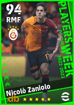 Nicolò Zaniolo — RMF, OVR 94, MAX 94