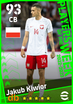 Jakub Kiwior — CB, OVR 93, MAX 93