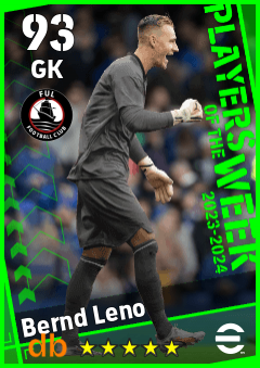Bernd Leno — GK, OVR 93, MAX 93