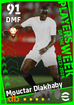 Mouctar Diakhaby — DMF, OVR 91, MAX 91