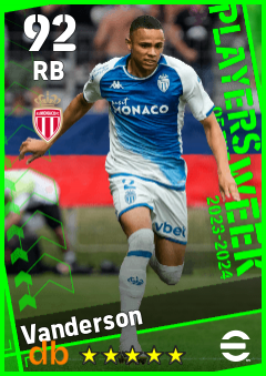 Vanderson — RB, OVR 92, MAX 92