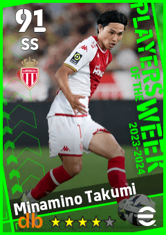 Minamino Takumi — SS, OVR 91, MAX 91