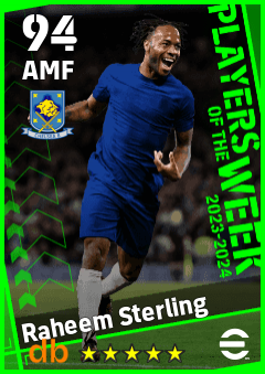 Raheem Sterling — AMF, OVR 94, MAX 94