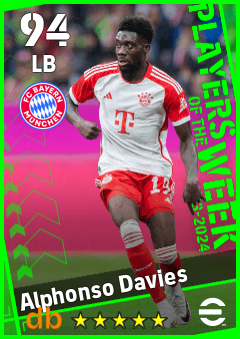 Alphonso Davies — LB, OVR 94, MAX 94