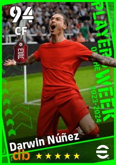 Darwin Núñez eFootball player card