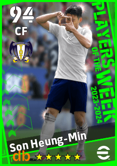 Son Heung-Min — CF, OVR 94, MAX 94