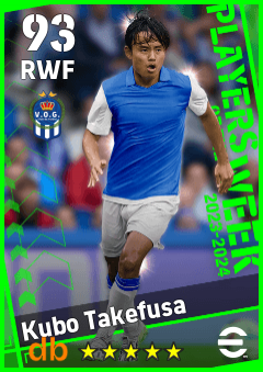 Kubo Takefusa — RWF, OVR 93, MAX 93