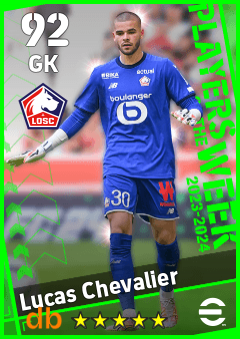 Lucas Chevalier — GK, OVR 92, MAX 92