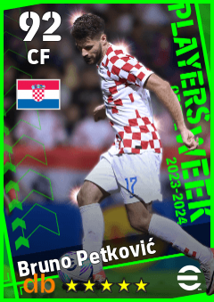 Bruno Petković — CF, OVR 92, MAX 92