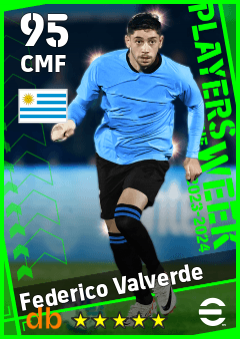 Federico Valverde — CMF, OVR 95, MAX 95