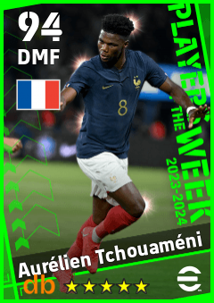 Aurélien Tchouaméni — DMF, OVR 94, MAX 94