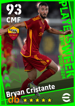 Bryan Cristante — CMF, OVR 93, MAX 93